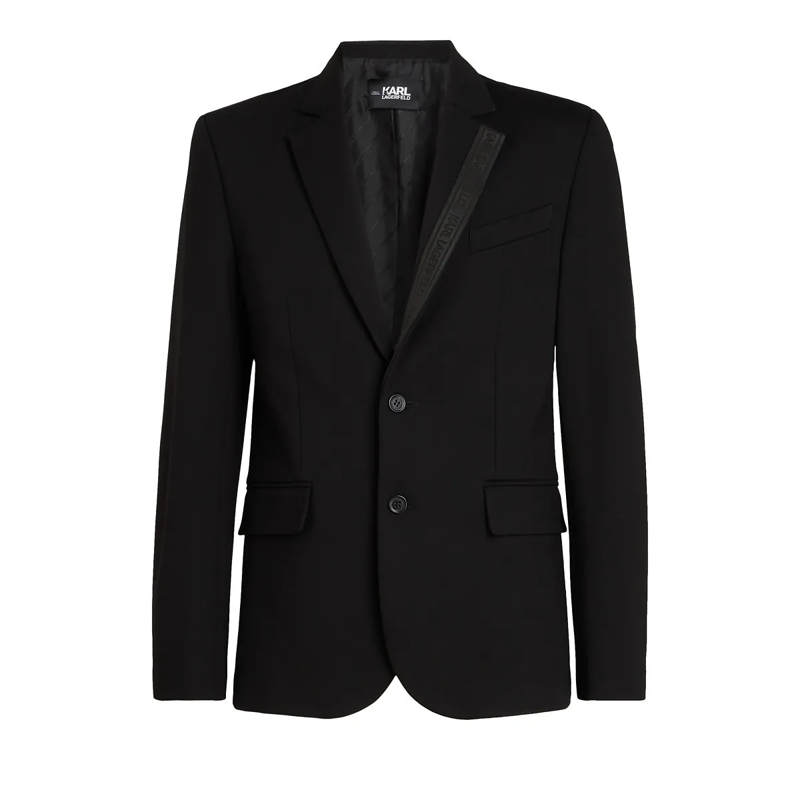 Karl Lagerfeld Blazer KLASSISCHE PUNTO-JACKE schwarz