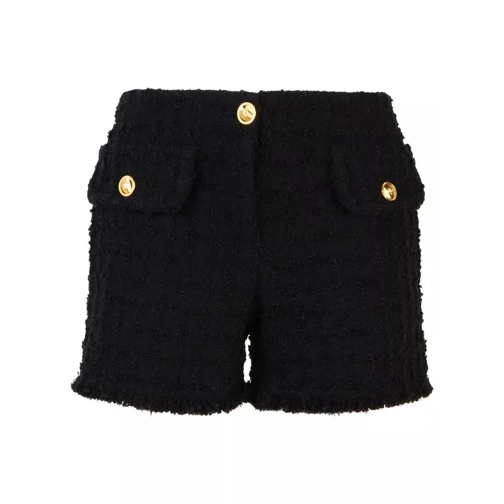 Versace Black Virgin Wool Blend Shorts Black 