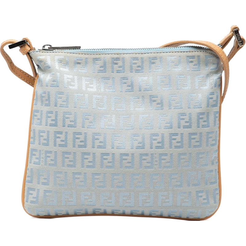 Fendi Schultertasche Zucchino Canvas Crossbody blau