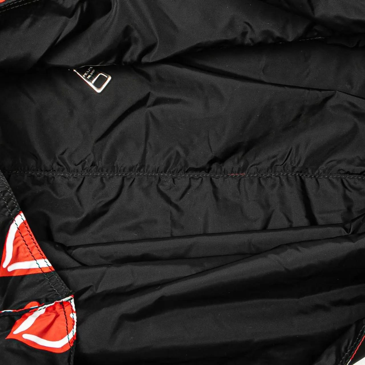 Thumbnail - Prada Shopper - Tessuto Stampato I Heart Prada Tote - Gr. unisize - in Schwarz - für Damen