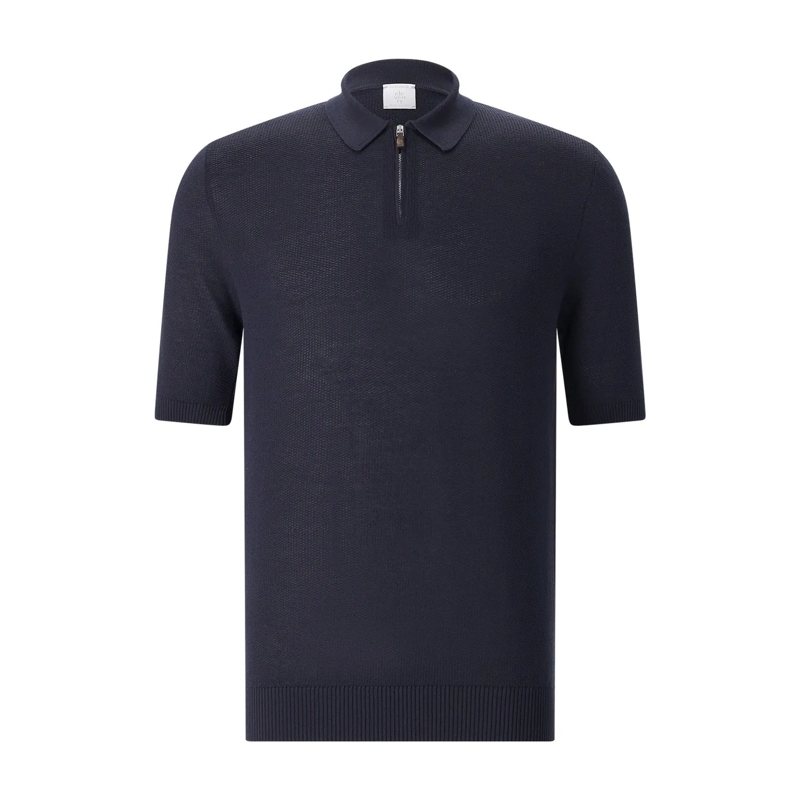 Eleventy Polohemd Poloshirt aus Baumwolle blau(Image 5)