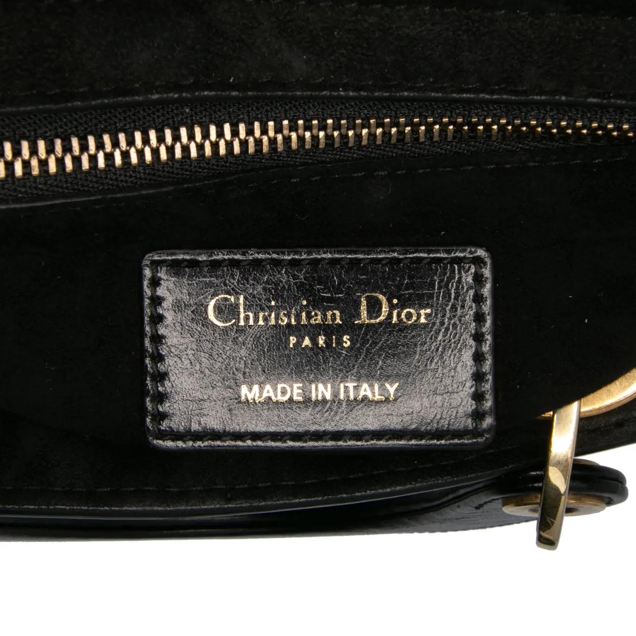 Thumbnail - Christian Dior Hobo Bags - Small Crinkled Patent Cannage My ABCDior Lady Dior - Gr. unisize - in Schwarz - für Damen