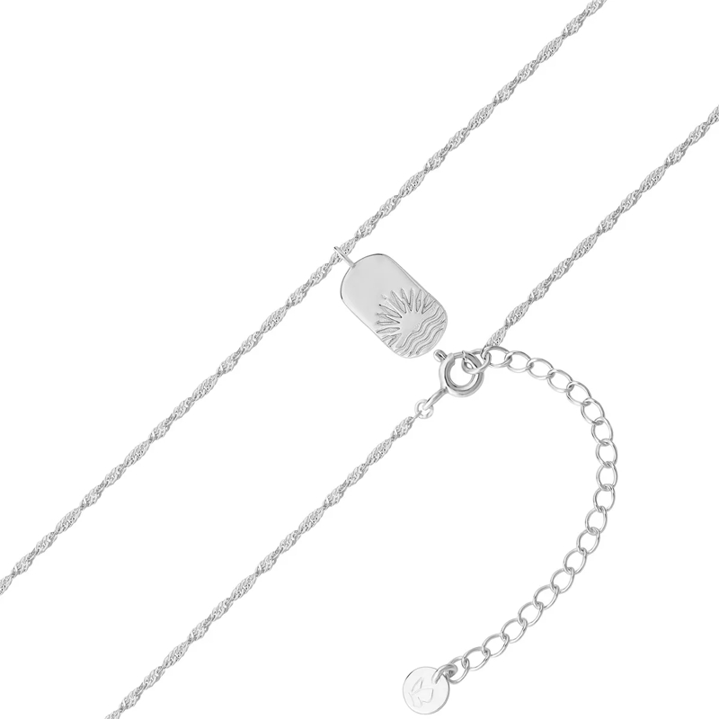 Glanzstücke München Mittellange Halskette Sterling Silber Halskette Sonnenuntergang silber(Image 3)