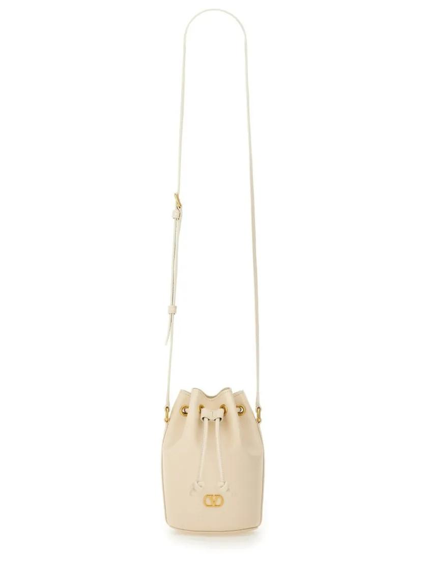 Valentino Garavani Bucket bags "Vlogo Signature" Mini Bucket Bag in beige