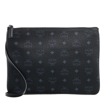 MCM Aren Vi Flat Pouch Med Bk Black Clutch