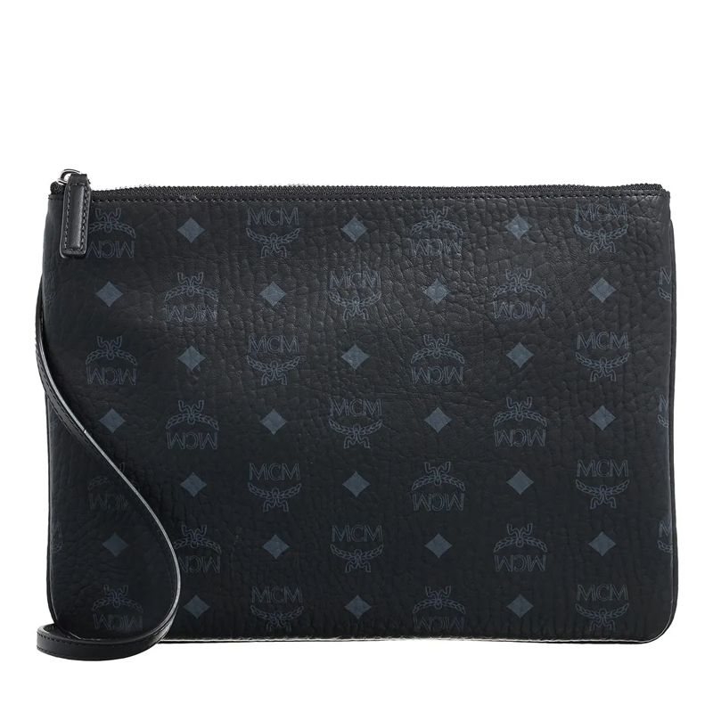 MCM Clutch Aren Vi Flat Pouch Med Bk One Size