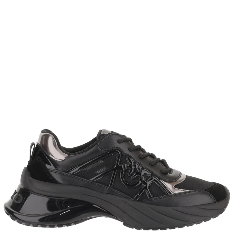 Pinko Low-Top-Sneaker Black Sneakers With Love Birds Emblem Black