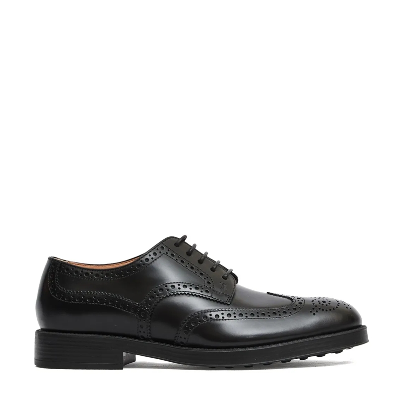Tod's Schnürschuhe Black Lace-Up With Holes Black