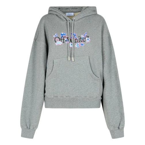 Off-White Flower' Grey Cotton Sweatshirt Grey Chemises