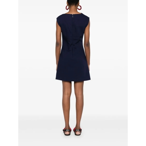 MSGM Mini robes Asymmetric Neck Sleeveless Viscose Dress Black (Image 2)