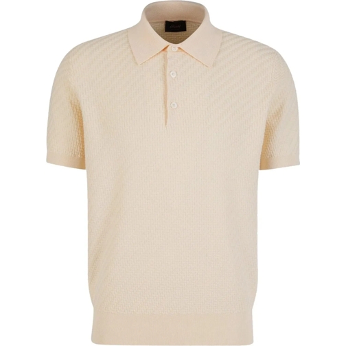 Brioni T-shirts Textured Knit Polo orange