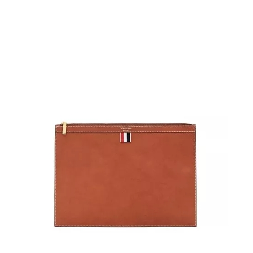 Thom Browne Medium Document Holder In TB Vacchetta Brown Paspoorthouder