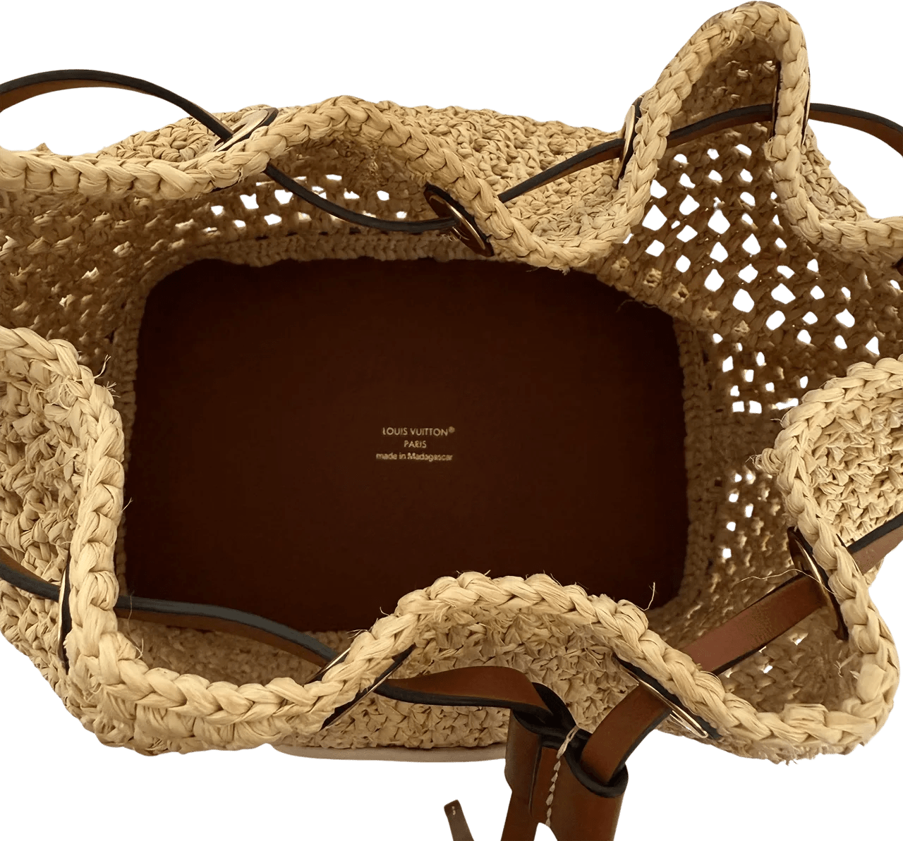 Thumbnail - Louis Vuitton Crossbody Bags - Louis Vuitton Noe BB M24722 Beige Raffia Fullset / - Gr. unisize - in Beige - für Damen