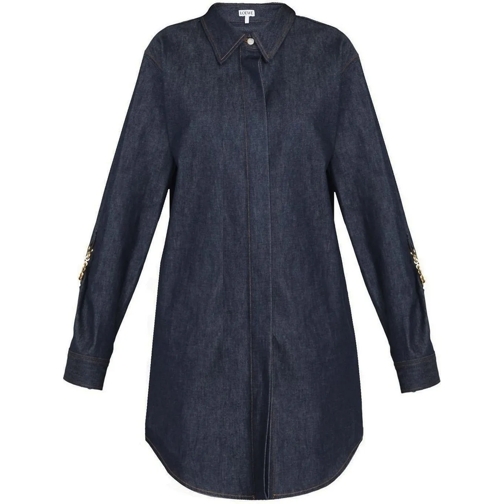 Loewe Midi-Kleider Loewe Denim Chain Shirt Dress blau