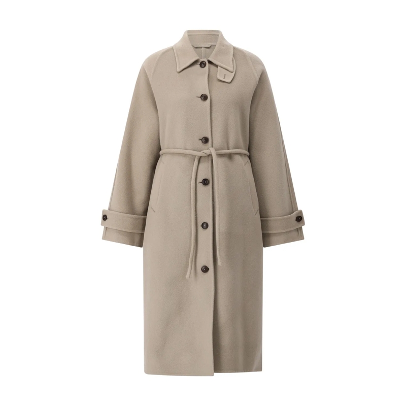 Closed Wollmantel Belted coat Clay beige