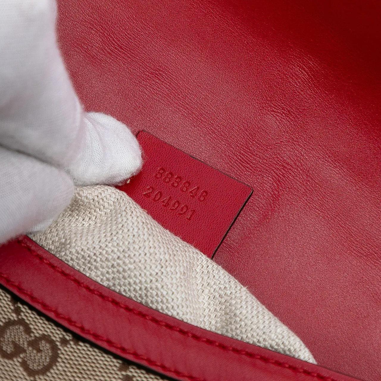 Thumbnail - Gucci Hobo Bags - Medium GG Canvas Lady Web Crossbody - Gr. unisize - in Braun - für Damen