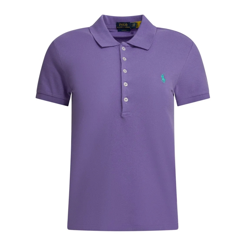Polo Ralph Lauren T-Shirt Slim-Fit Stretch Polo Shirt With Logo Purple