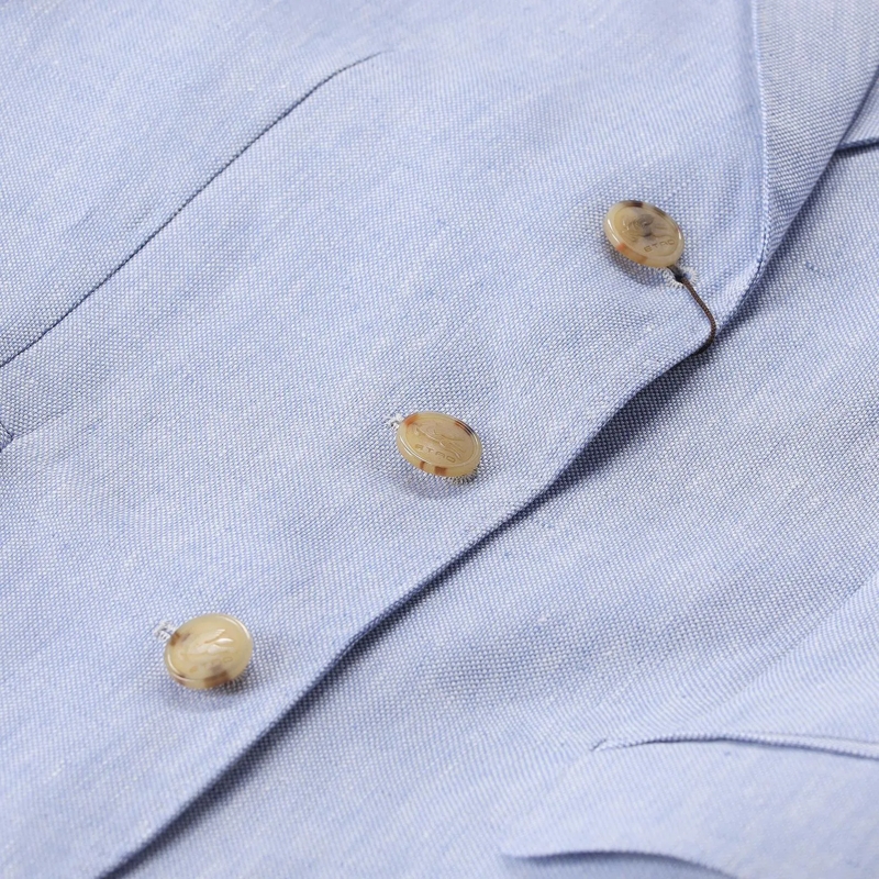 Etro Übergangsjacke Blazer aus Leinen blau(Image 4)