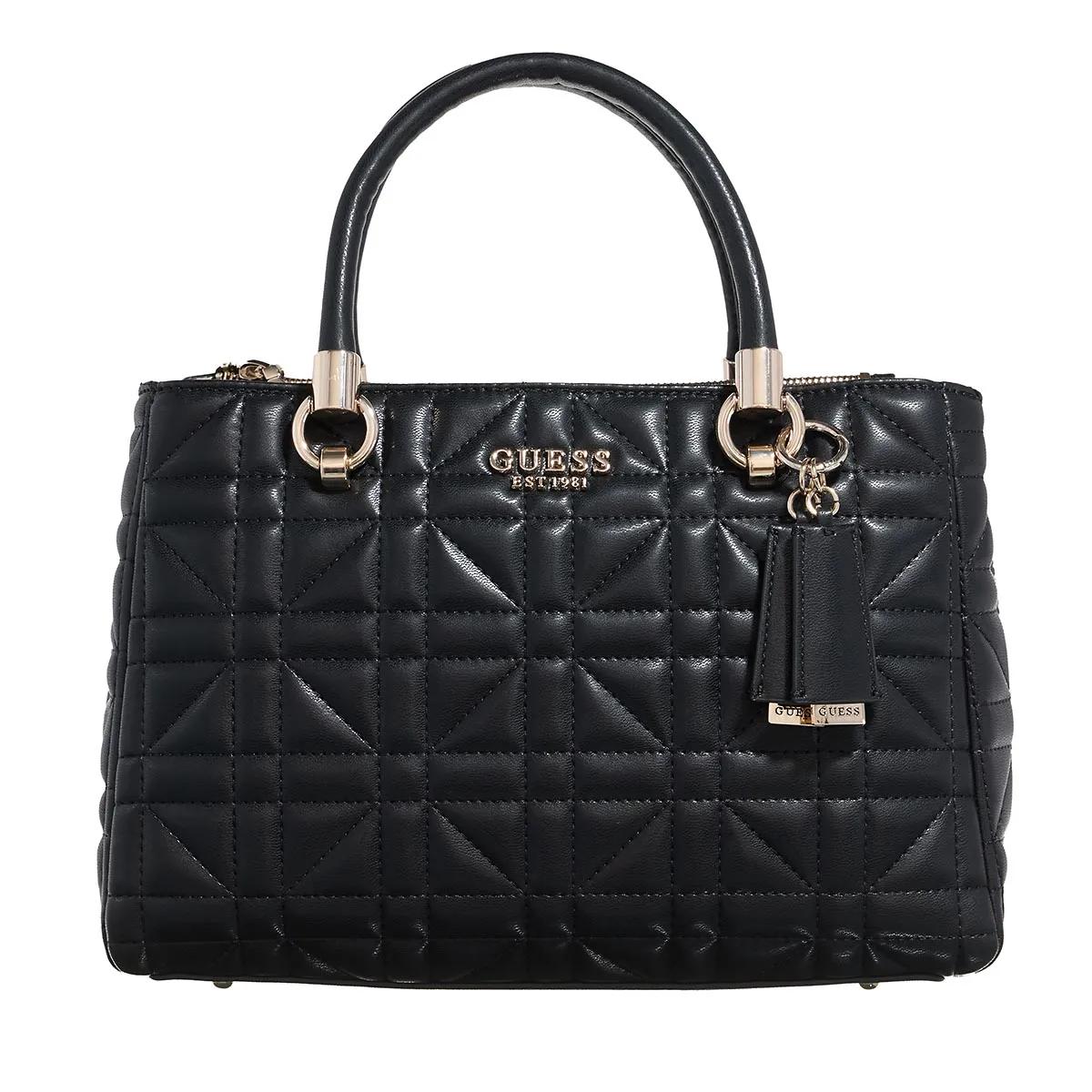 Guess Assia High Society Satchel Black Crossbody Bag