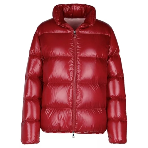 Moncler Abbadia' Red Polyester Blend Down Jacket Red 