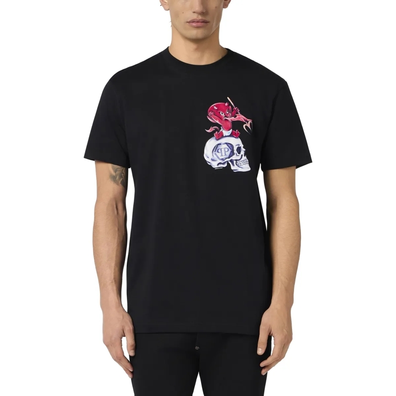 Philipp Plein T-Shirt Round Neck T-Shirt Baby Devil Small schwarz(Image 3)