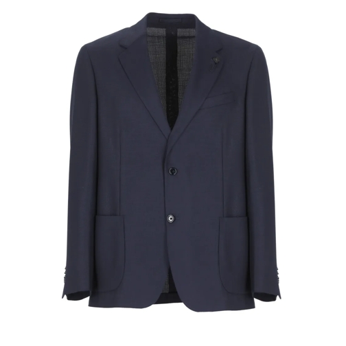 Lardini Blazer Blue Virgin Wool Jacket Blue