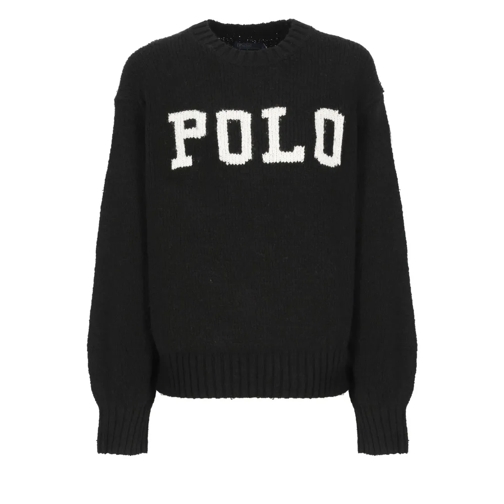 Polo Ralph Lauren Sweater With Logo Black Pullover