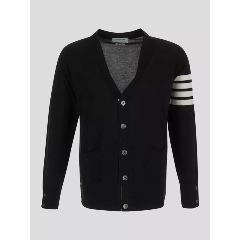 Thom Browne  Merino Wool Cardigan Black