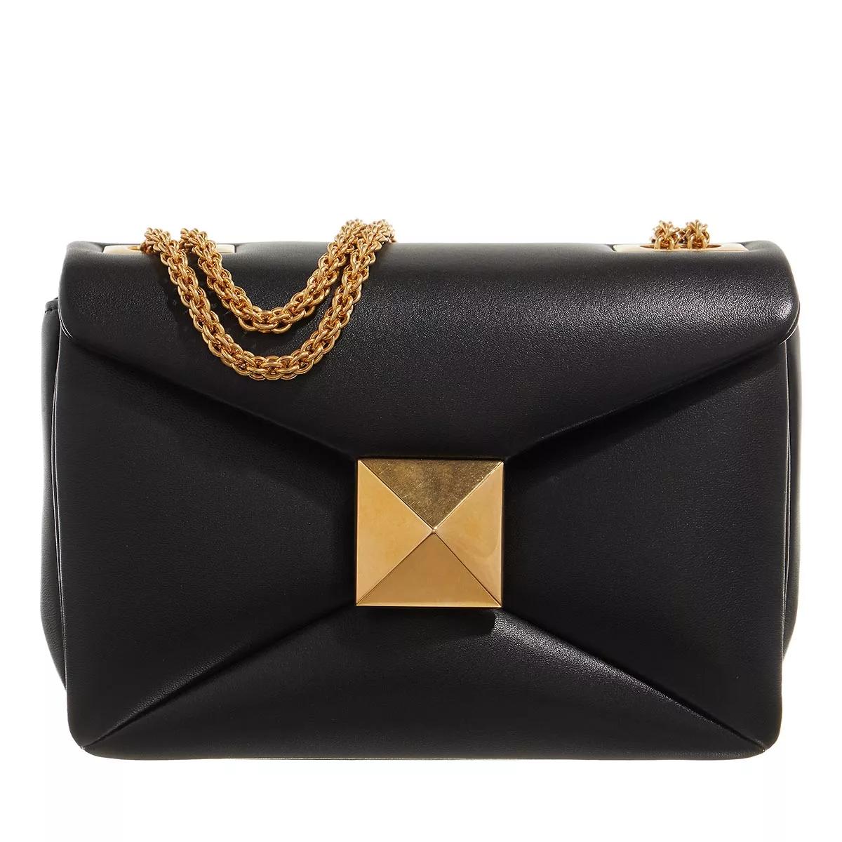 Valentino black bag with gold chain sale