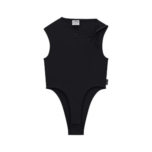 Courrèges Twist Jersey Tech Body Black Bodysuits