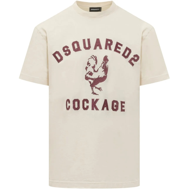 Dsquared2 T-shirt T-shirt Fit Regolare con Stampa Grafica weiß