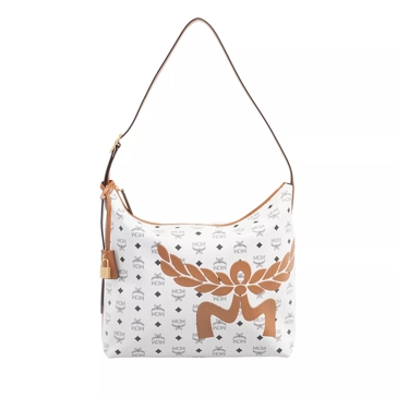 MCM Aren Mega Lrl Vi Hobo Large White Hobo Bag