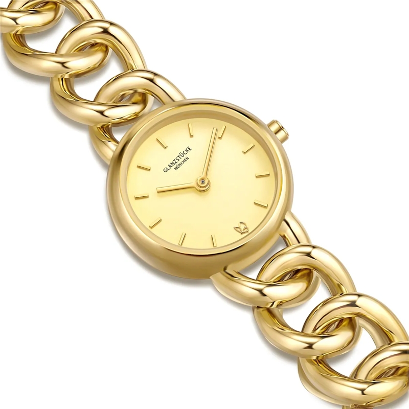 Glanzstücke München Automatikuhr Damen Armbanduhr Metall-Legierung gold(Image 6)