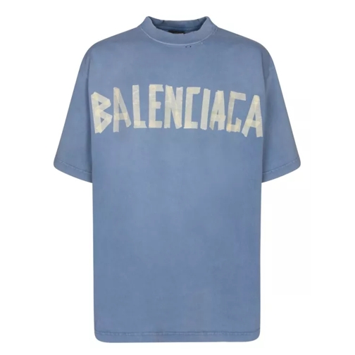 Balenciaga Cotton T-Shirt Blue 