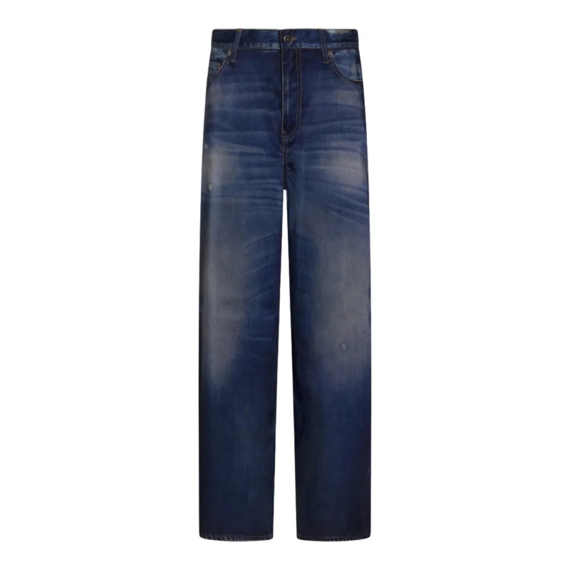 Golden Goose Jeans Straight-Leg Denim Jeans With Five-Pocket Design Blue
