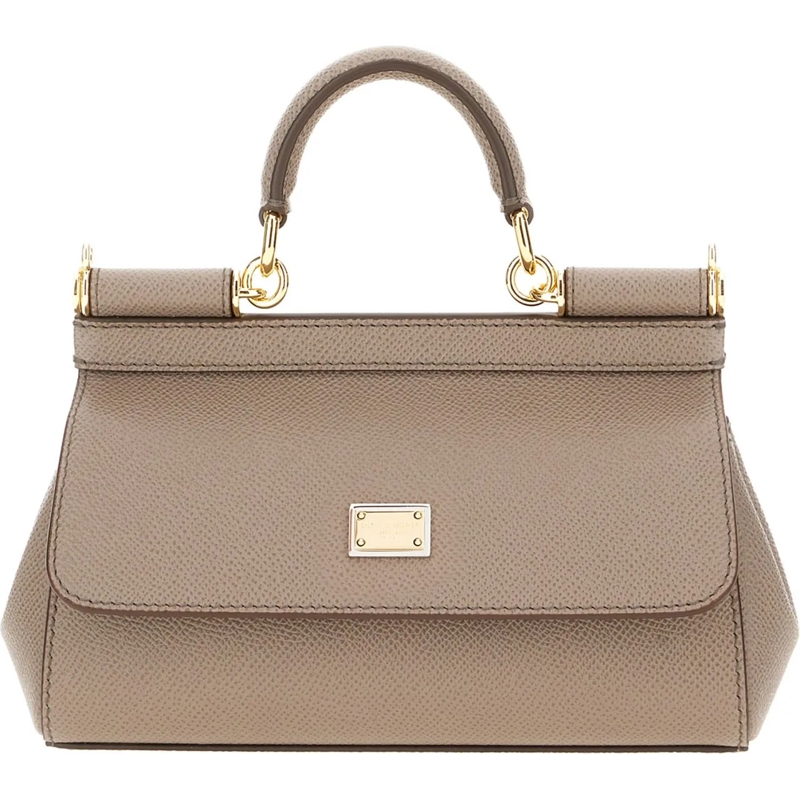 Dolce&Gabbana Tote Dolce&gabbana Dove grey leather small Sicily handb grau