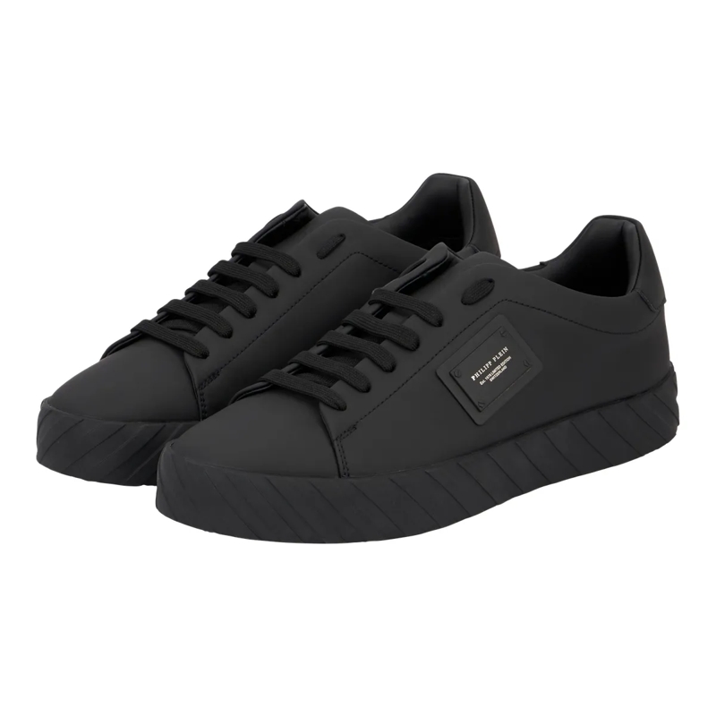 Philipp Plein Low-Top-Sneaker Lo-Top Turnschuhe Placca schwarz