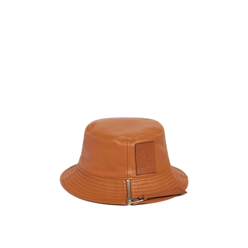 Loewe Hoed Leather Fisherman Hat Orange