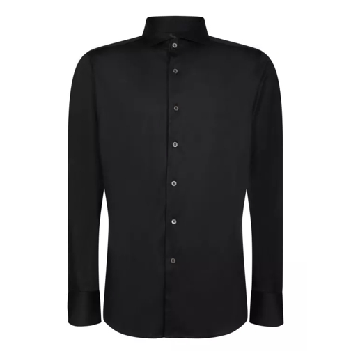 Canali Black Classic Longsleeve Shirt Black 