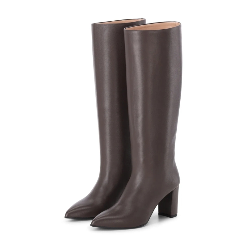 Jubile' Chaussures à lacets Stiefel mit Absatz Dunkelbraun