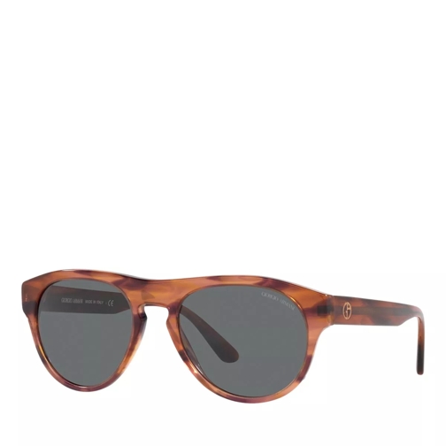 Giorgio Armani 0AR8145 Striped Brown Sonnenbrille