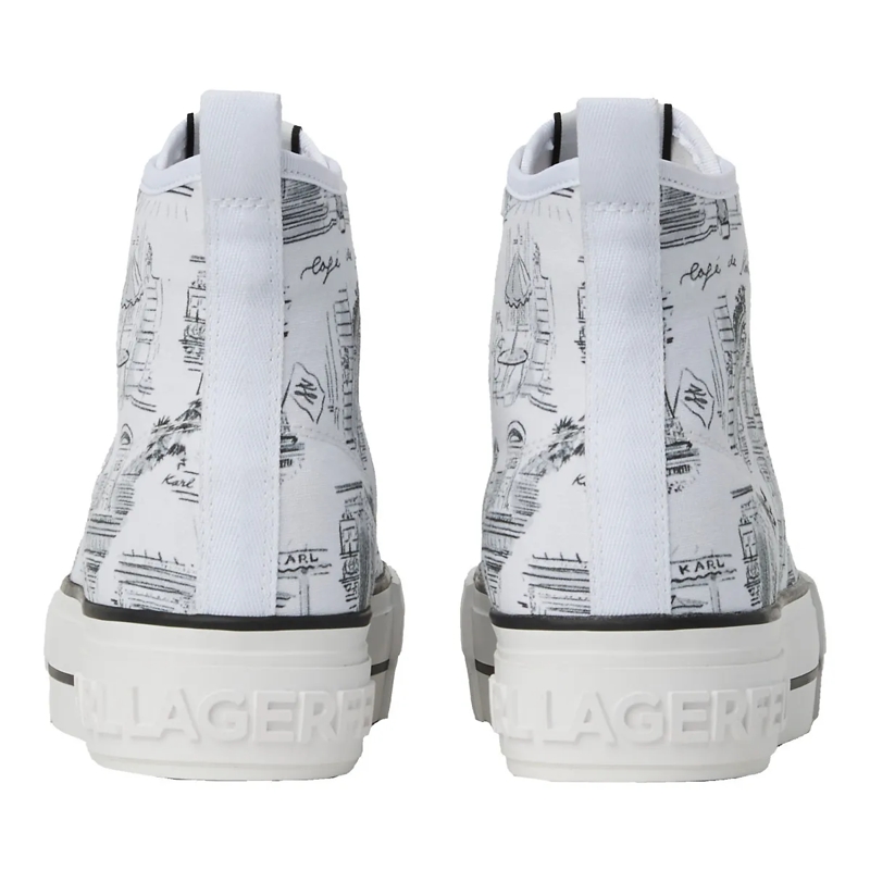 Karl Lagerfeld Low-Top-Sneaker Kampus Max  Jorge Parra Print Hi White Canvas(Image 4)