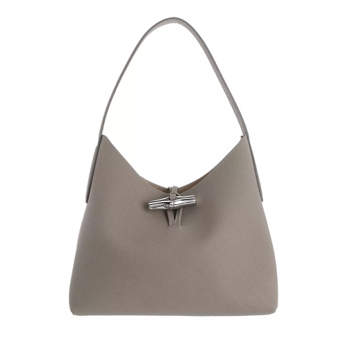 Longchamp Roseau Shopper M Leather Taupe Hobo Bag