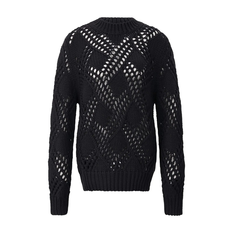 Jil Sander Trui Pullover aus Schurwolle Schwarz