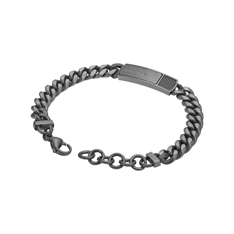 Police Armband Armband Identity- Herrenarmband- Farbe: silber grau(Image 3)