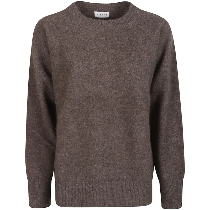 P.A.R.O.S.H.  Lacoon Round Neck Sweater Brown braun