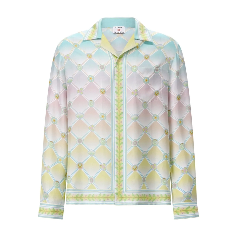 Casablanca Overhemd Seidenhemd mit Muster Multicolor