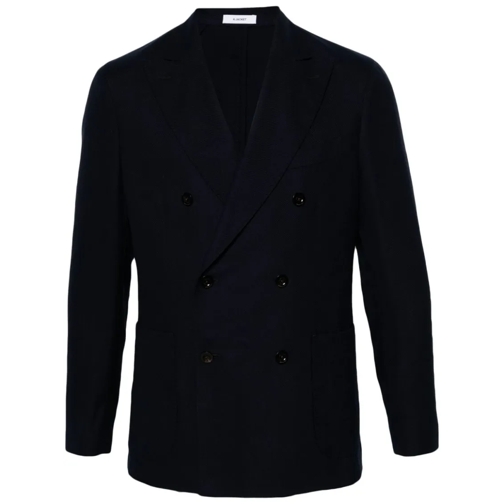 Boglioli Blazer Navy Blue Cotton Jacket Blue