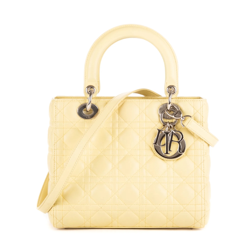 Christian Dior Crossbody Bag Medium Lady-D creme