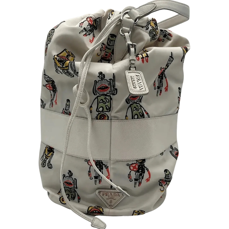 Prada Tote Prada Robot Bag Nylon white rare / good weiß